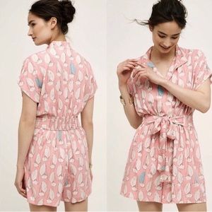 Anthropologie Maeve Tourista Sailboat Romper